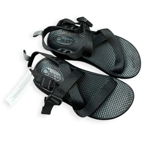 Chaco Z1 EcoTread Kids Size 2 Black Strap Sandals - Picture 3 of 7